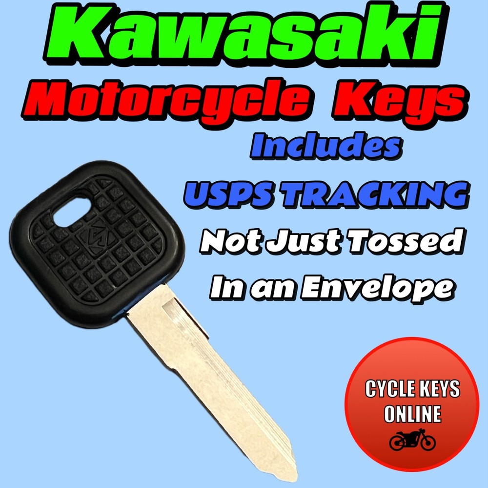 Kawasaki Motorcycle keys Cut by Code replacement key codes B311111-B314134