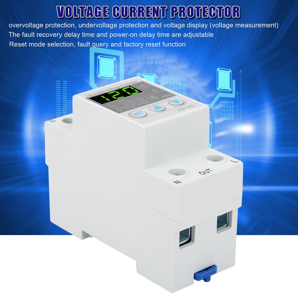 120VAC 63A Adjustable Self-Recovery Under Voltage Auto-Reset Protection Switch