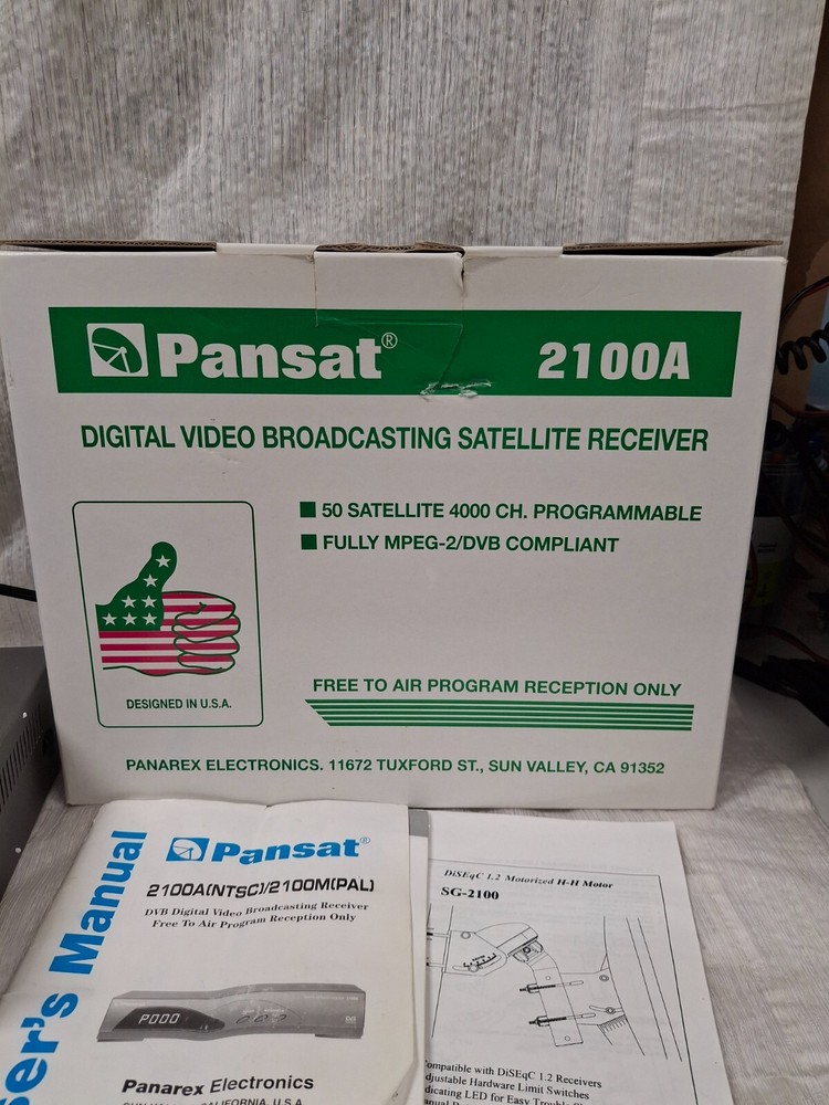 Pansat 2100A Digital Video Broadcasting Satellite Receiver in Box