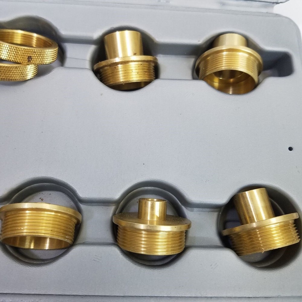 Kempston 99000 10 Piece Solid Brass Router Template Guide Kit with Adaptor