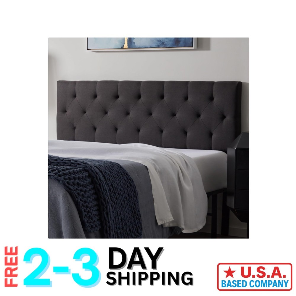 Versatile Queen Size Headboard - Diamond Tufted, Wall Mount or Bed Frame Options