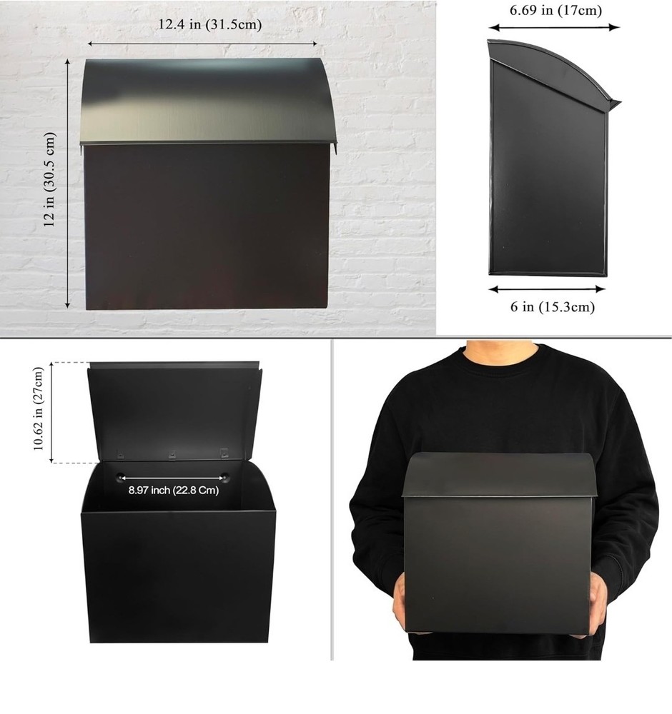 Baxter Extra Large Capacity Mailbox - Extra Large Mailboxes for outside Wall Mou