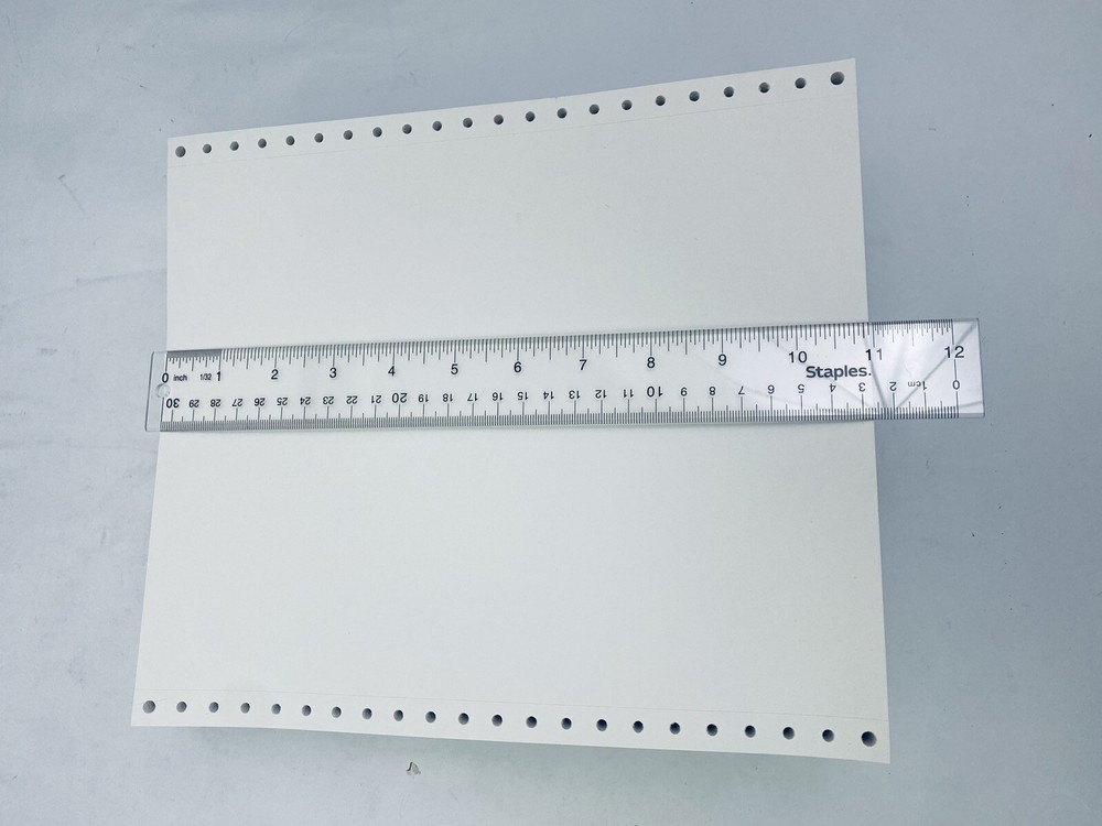 600 + Pages Vintage Computer Printer Paper Continuous Dot Matrix Printer White