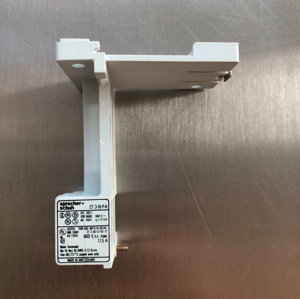 Sprecher + Schuh CT 3-16-P-A Overload Relay Socket