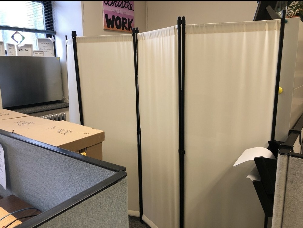 4 Panels Room Space Folding Divider (White)