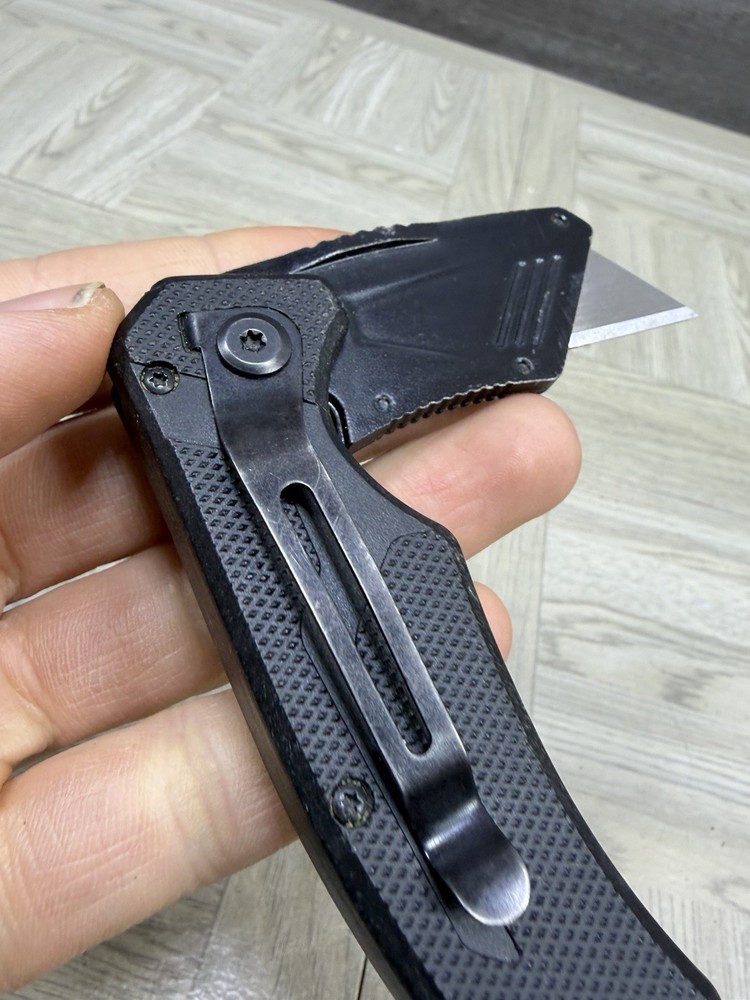 Kobalt Tools Folding Box Knife Black Box Cutter Sharp