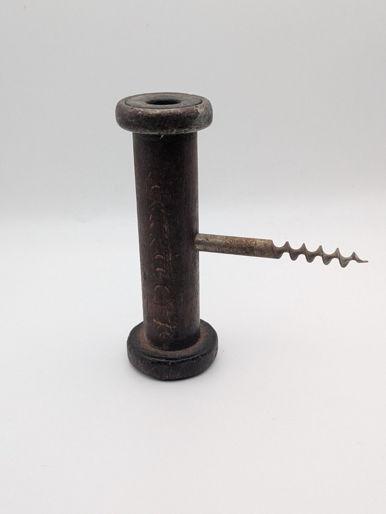 Vintage Corkscrew Made From Cotton Bobbin