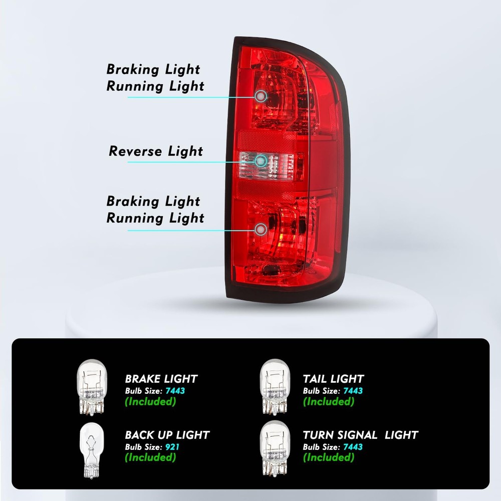 Tail Light Assembly for 2015-2022 Colorado Halogen Outer Rear Right Side