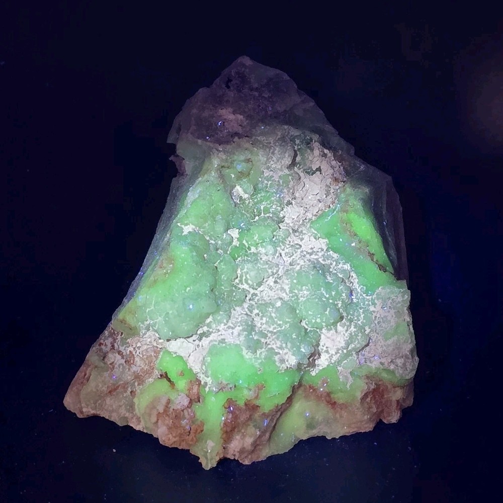 Fluorescent Minerals Morado Opal Specimen Gemstone UV Reactive Lapidary