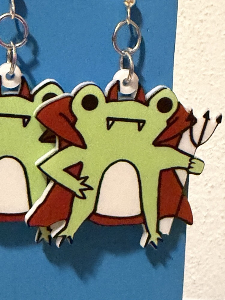 Frog Earring Charm Sterling