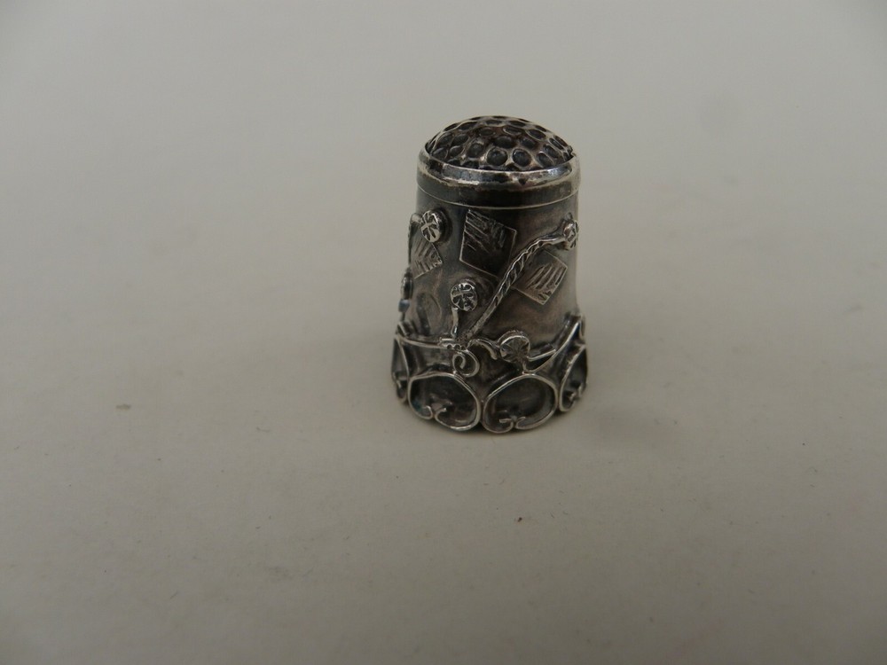 Vintage Silver Filigree Work Thimble  925