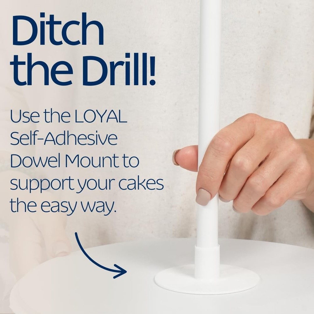 Loyal Bakeware Heavy Duty Plastic Mounting Bracket for Supporting a 16mm Cake Do