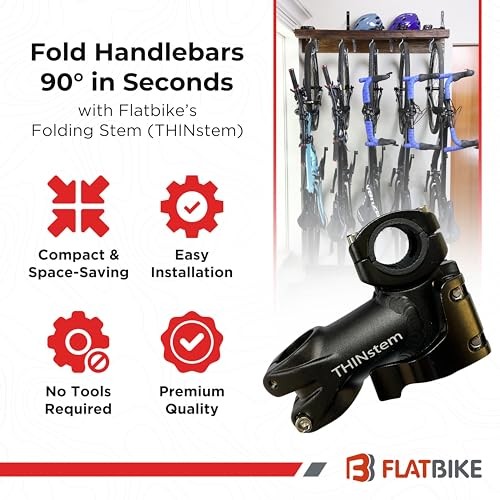 Bicycle Folding Stem - THINstem Folding Handlebar 1" & 1.25" Handlebar Diameter