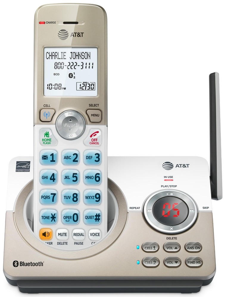 Cordless Phone with Bluetooth, Call Blocking, 1.8" Screen, Big Buttons, Intercom