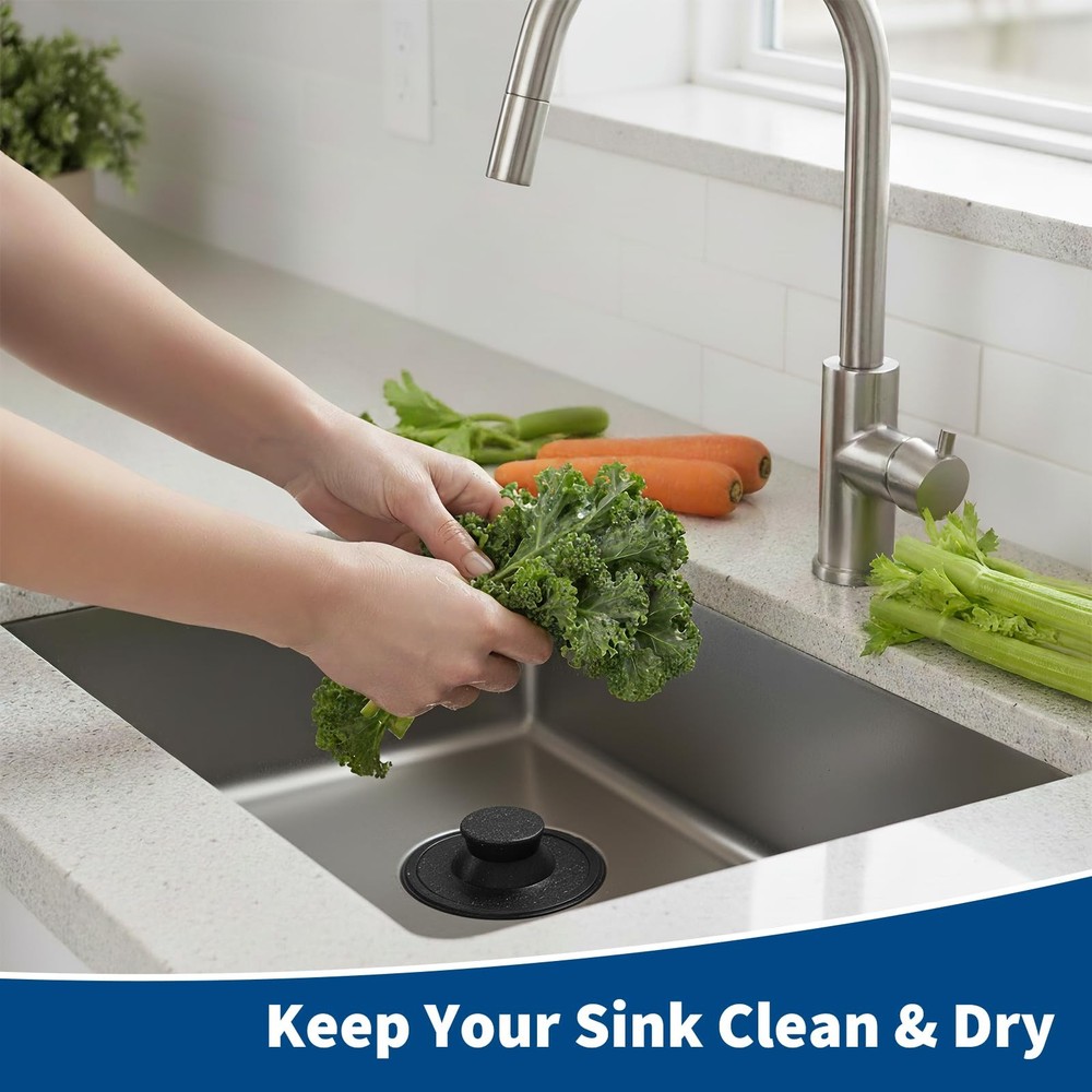 2 Pack Kitchen Sink Stopper Garbage Disposal Dishwasher Plug Cap Durable Plastic