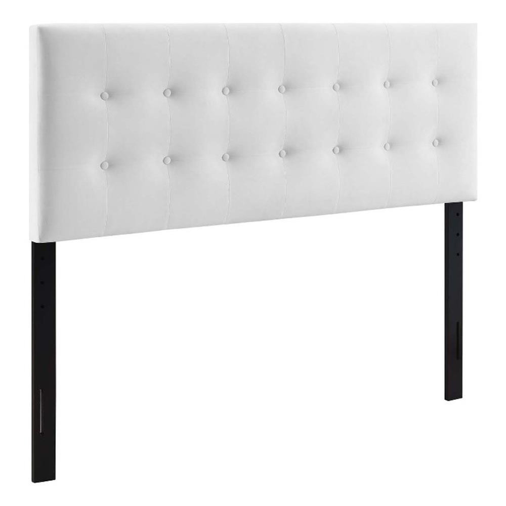 Modway Emily Full Tufted Performance Velvet Headboard in White