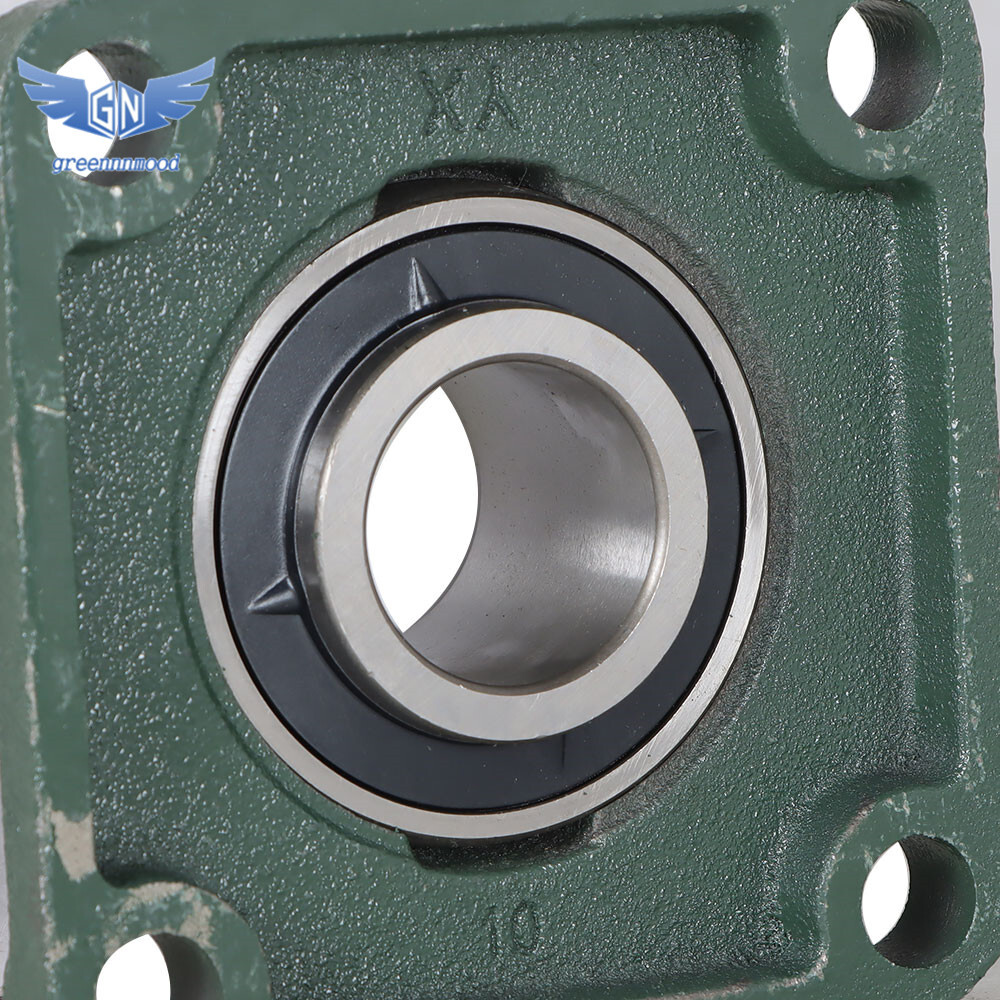2 Pack UCF208-24 Pillow Block Flange Bearing 1-1/2" Bore 4 Bolt Solid Base