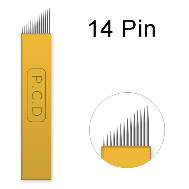 14F Pins Microblading pcd Needle Blade Permanent Makeup Eyebrow Tattoo Needles