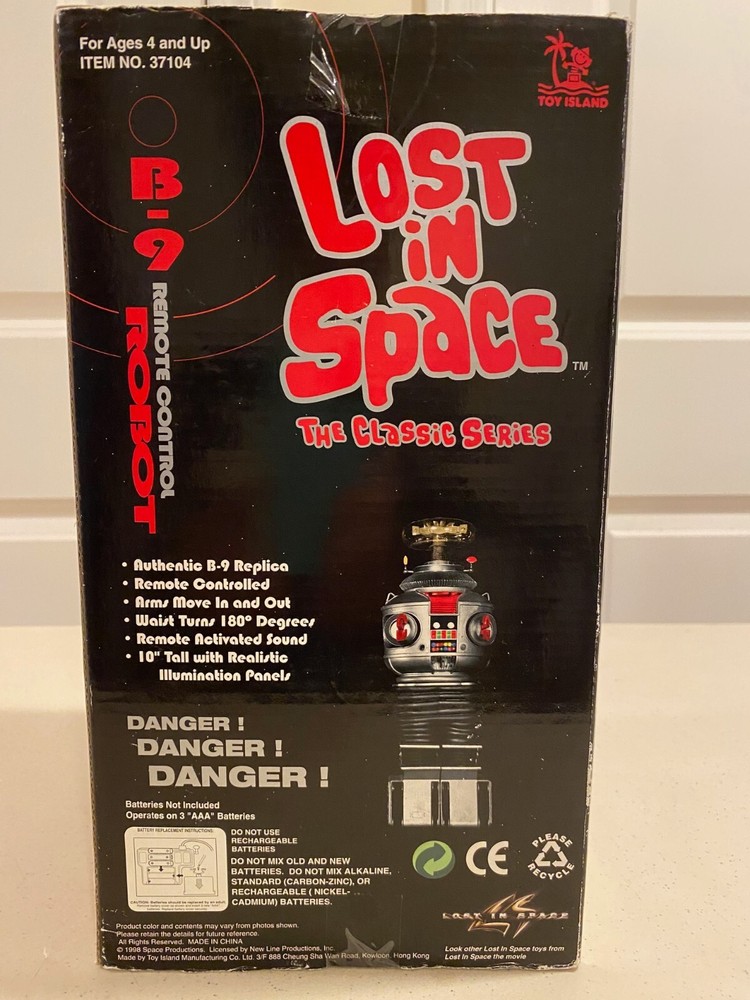 Lost In Space Remote Control Robot 1998 Toy Island 10” B-9 - Never opened