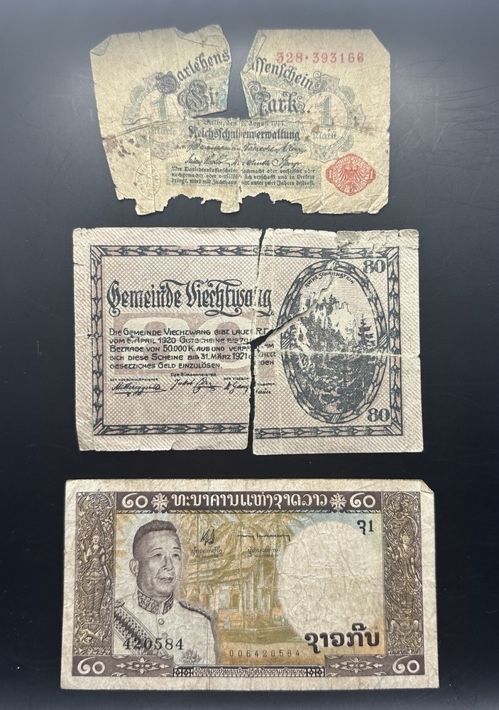 Lot of 8 Problem Banknotes - CHEAP
