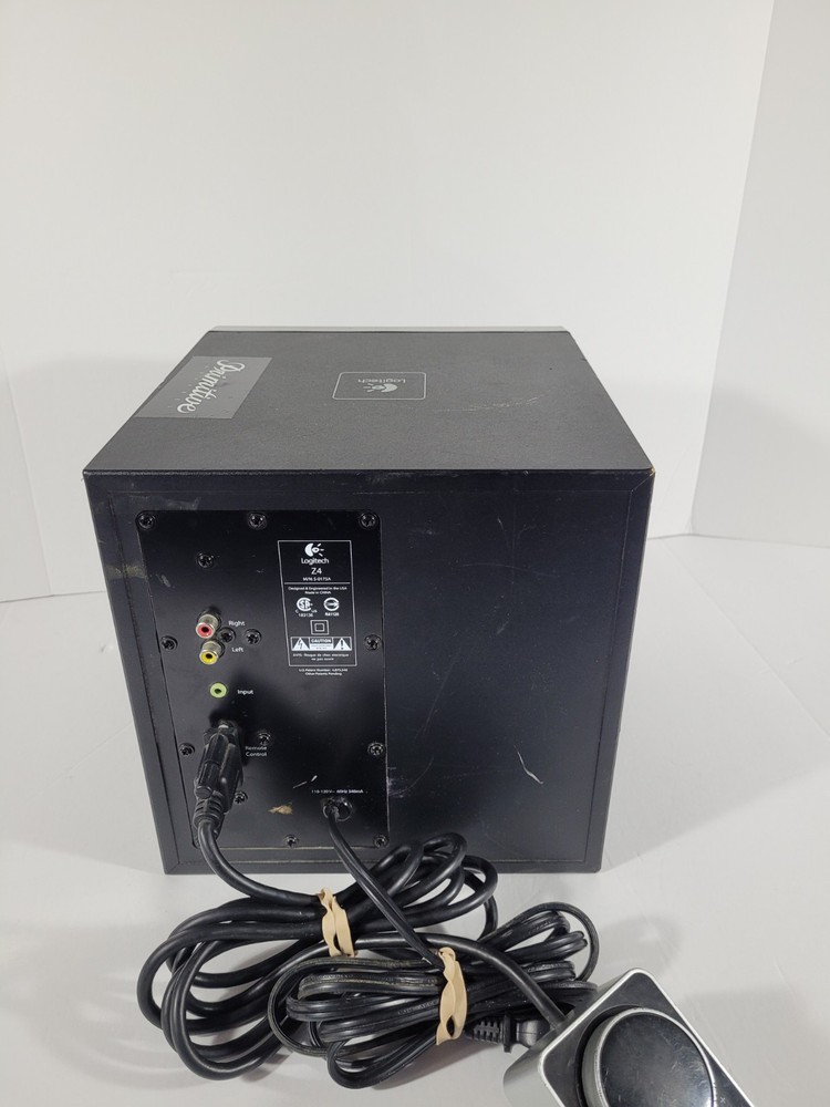 Logitech Z4 Subwoofer and Volume Controller Control - Tested. Ships Free