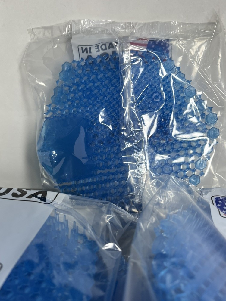 (10) Wave 3D Urinal Screens Cotton Blossom