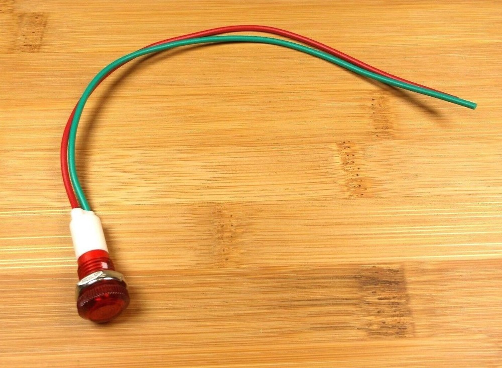 BBT 12 VDC Waterproof Low Profile Red LED Indicator Light