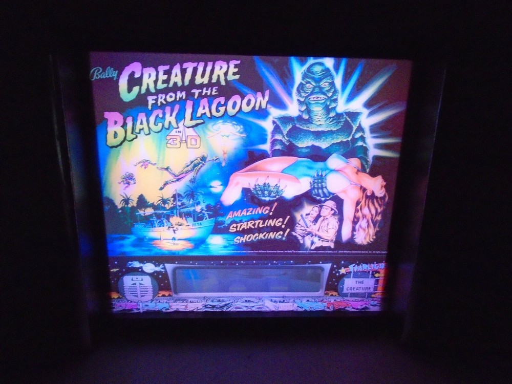 Bally Creature from the Black Lagoon Pinball Head LED Display light box