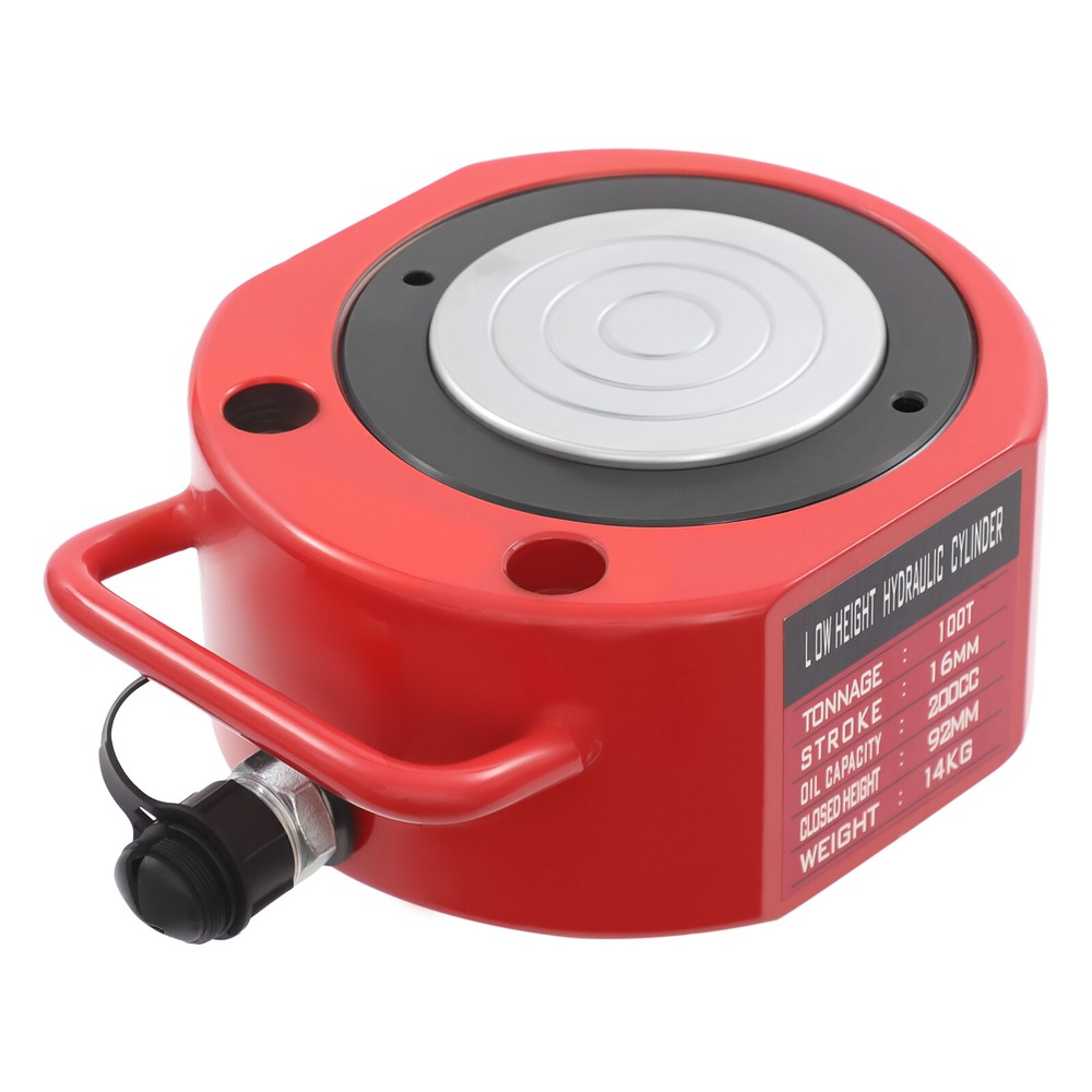 100 Tons 16mm Stroke Single Acting Hydraulic Cylinder Low Profile Flat Jack Ram