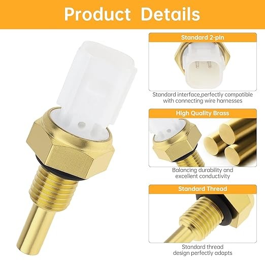 Engine Coolant Temperature Sensor Compatible with 2007-2024 Model
