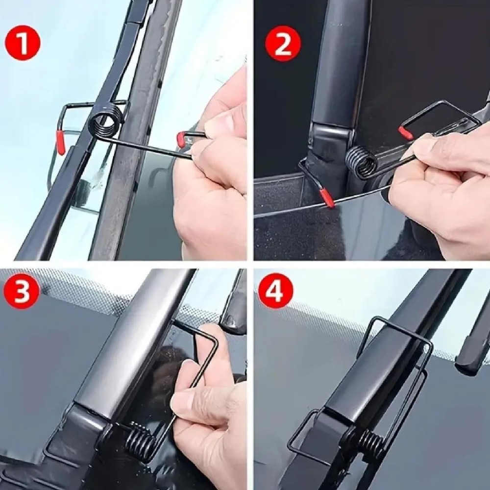 2Pcs Windshield Wiper Arm Pressure Spring Booster, Spring