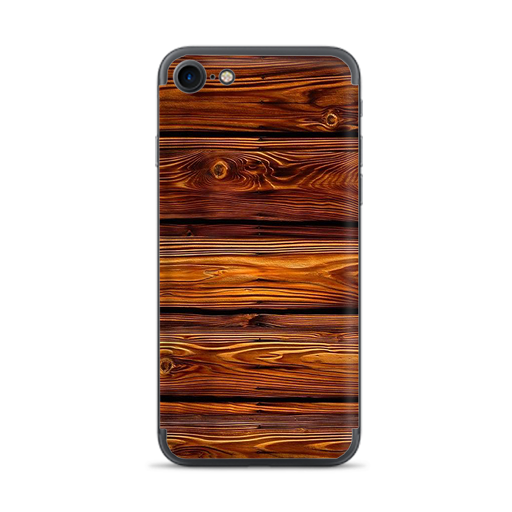 Apple iPhone 7 / 8 Skins Decal Wrap Red Deep Mahogany Wood Pattern