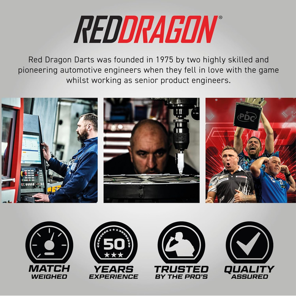 RED DRAGON Hardcore Selection Pack Extra Thick Standard Dart Flights