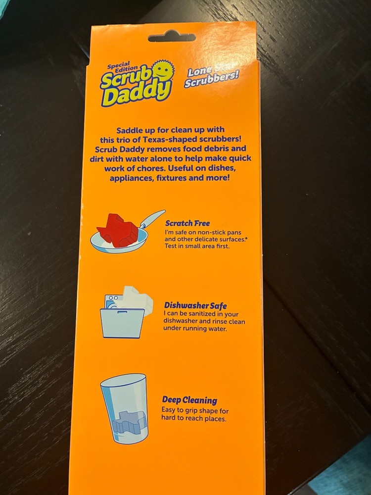 Scrub Daddy Special Edition FlexTexture Scrubber 3-Pack Texas Shape