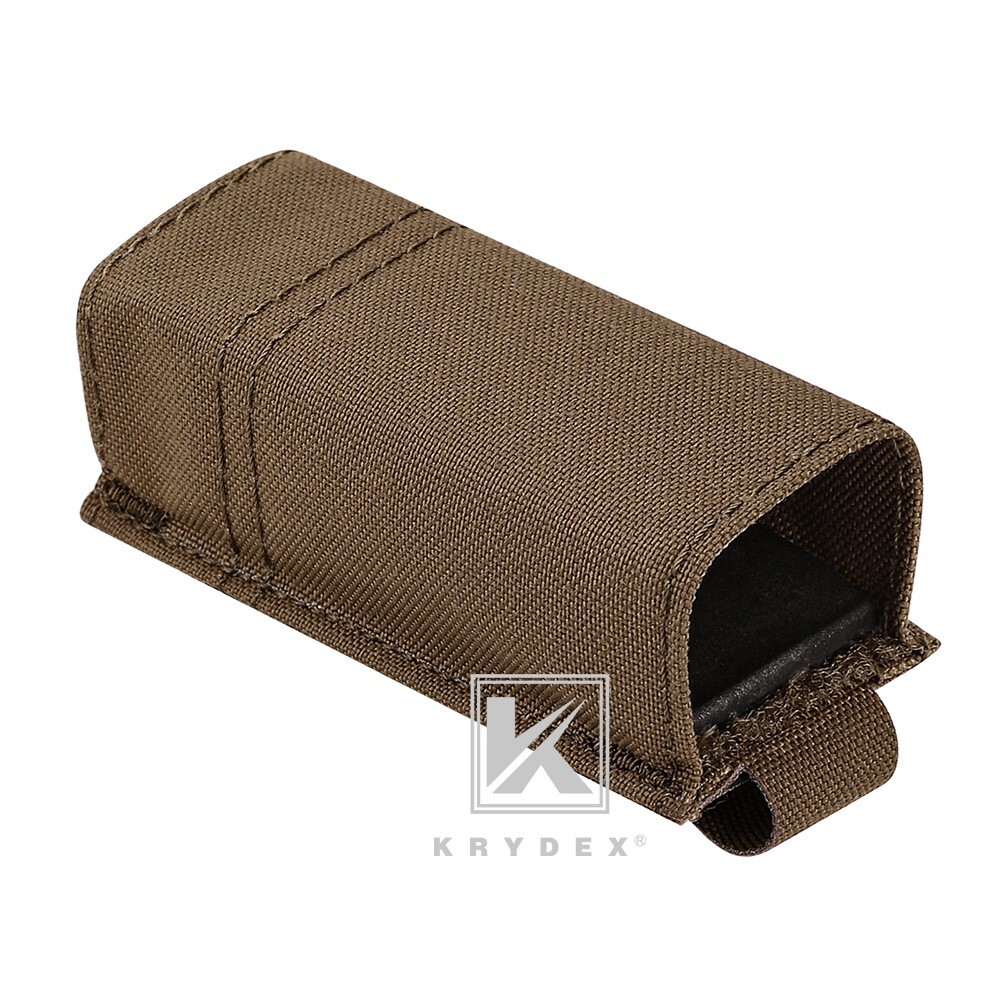 KRYDEX Tactical Double Stack Pistol Single Mag Pouch Belt / MOLLE Mounted Coyote