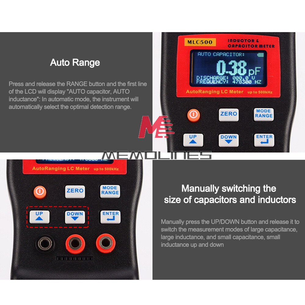 MLC500 Auto Range Capacitance Inductance Meter Digital Capacitance Tester new