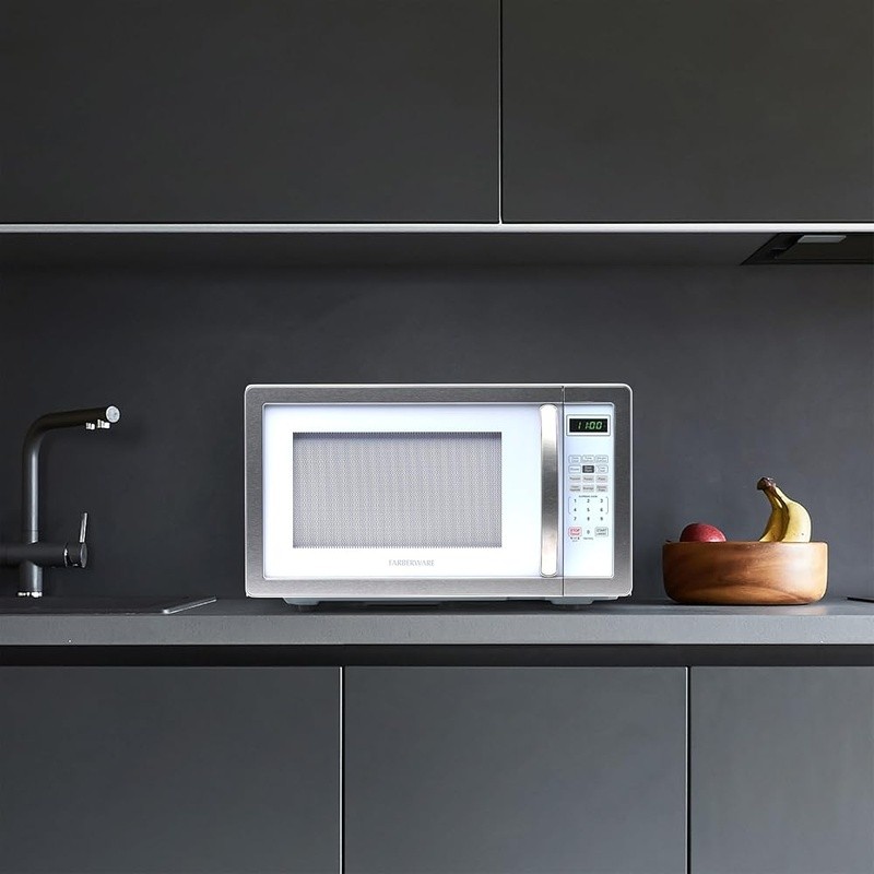 Compact Microwave Countertop Multi-Stage Cooking Child Lock LED Display US