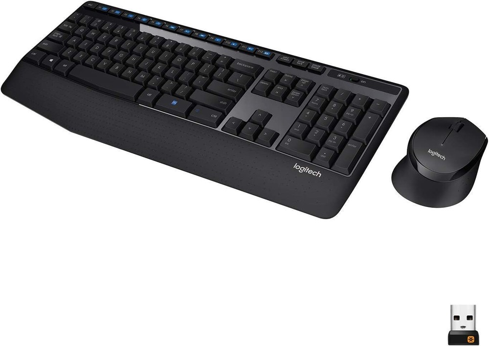 Logitech MK345 Wireless Combo Full-Sized Keyboard Mouse (Spanish Layout)