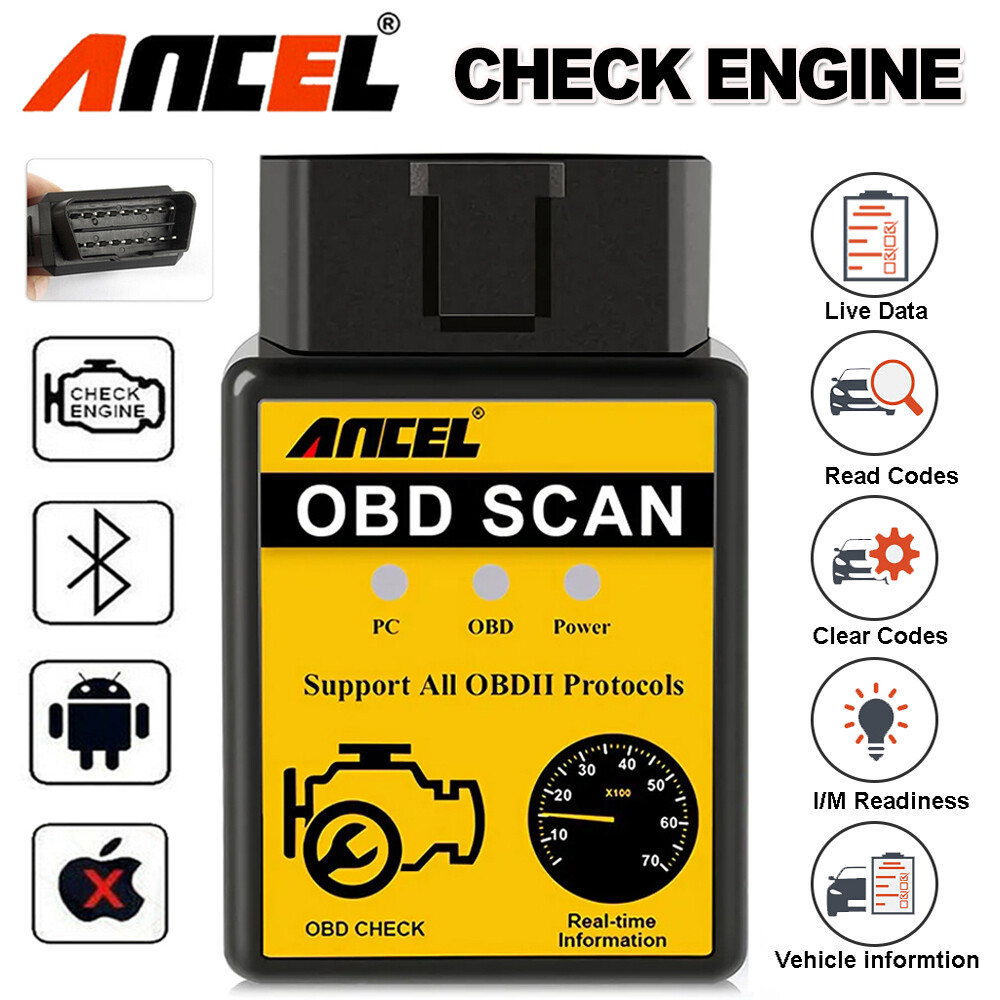 ELM327 OBD2 OBD Scanner Bluetooth Code Reader Auto Diagnostic Tool Check Engine