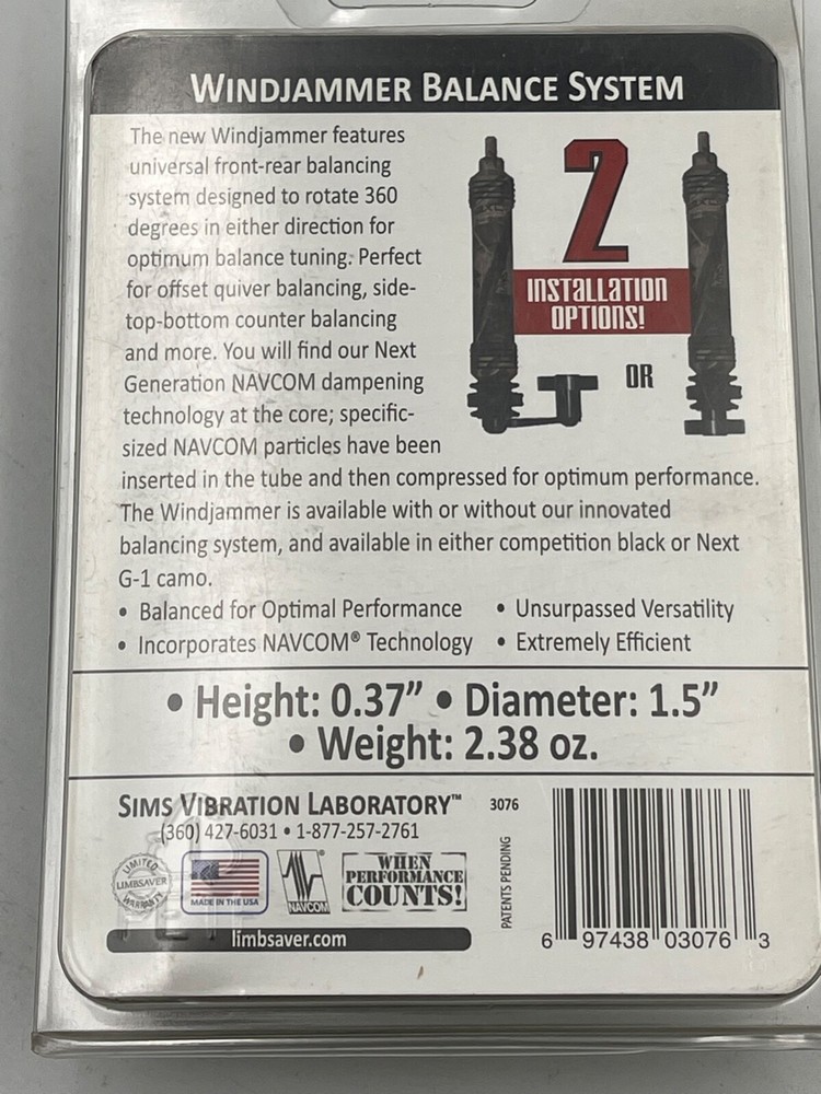 SVL Limbsaver Windjammer Balance System 3076