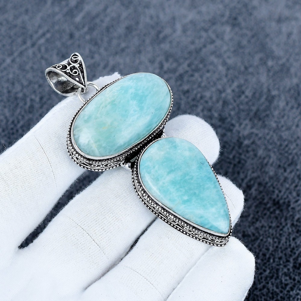 Amazonite Gemstone Handmade 925 Sterling Silver Pendant, Gemstone, Gift