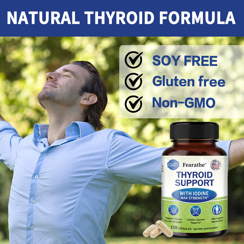 Thyroid Support with Iodine Supplement - Supports Thyroid Function - New Arrival