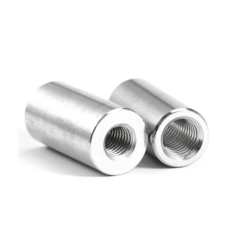 M2- M5 304 Stainless Steel Round Coupling Connector Nuts Threaded Insert Joint