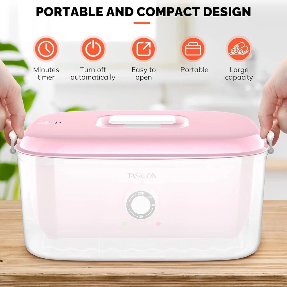 Portable Hot Towel Steamer for Facials, Pink