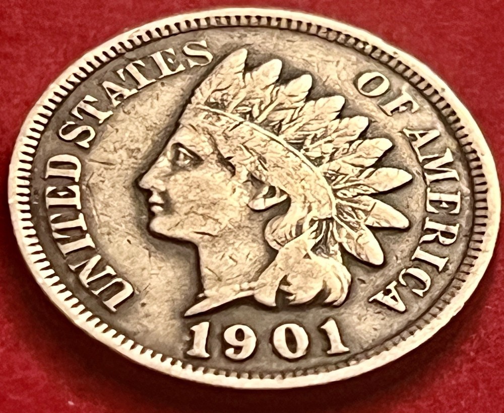 1901 indian head cent BN42