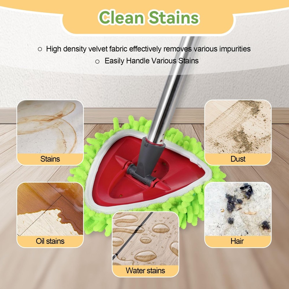 Upgraded Scrub Brush Compatible with O-Cedar EasyWring 1 System 7 Pack Triangle