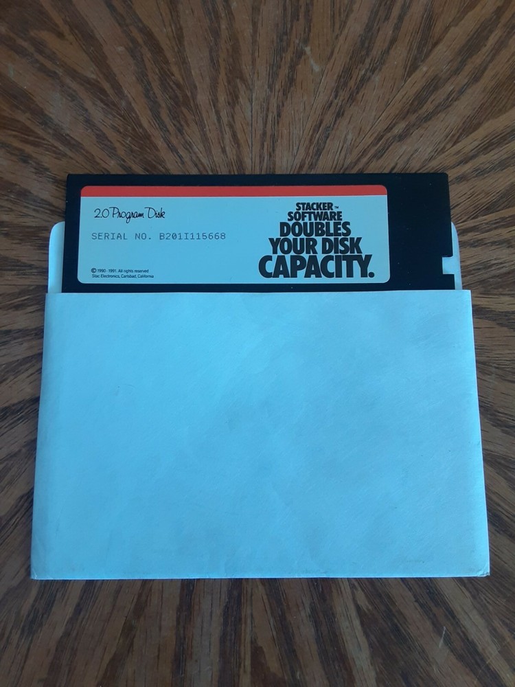 1991 Stacker Software Doubles Your Disk Capacity Version 2.0 IBM STACKER