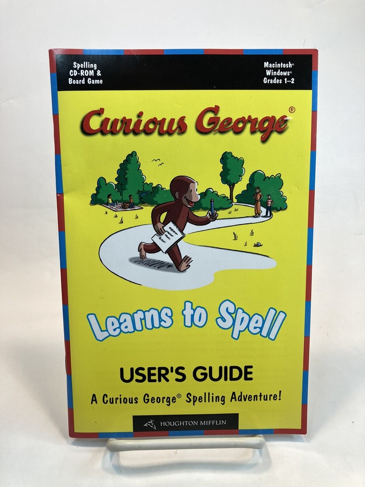 Curious George Learns to Spell CD-ROM PC Game & User's Guide Win98 MAC