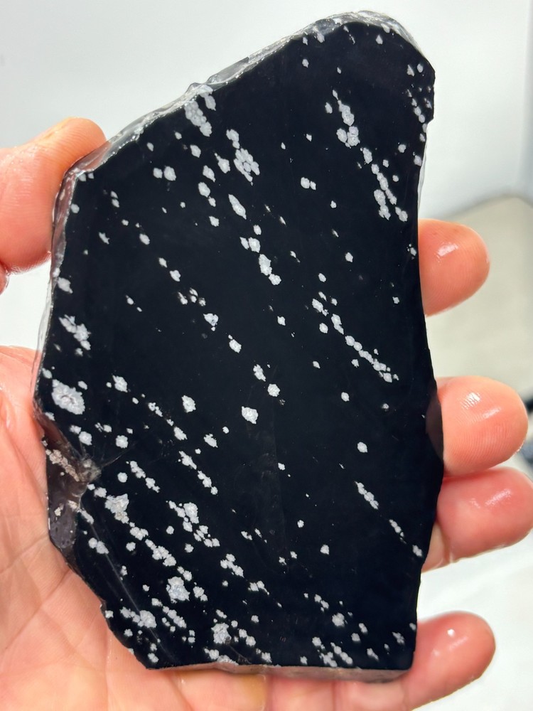 Snowflake Obsidian Slab Lapidary Cabbing Knapping Combo ship avail