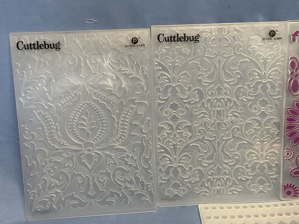 Cuttlebug Sizzix Embossing Folders, Spring Geometric Damask Backgrounds